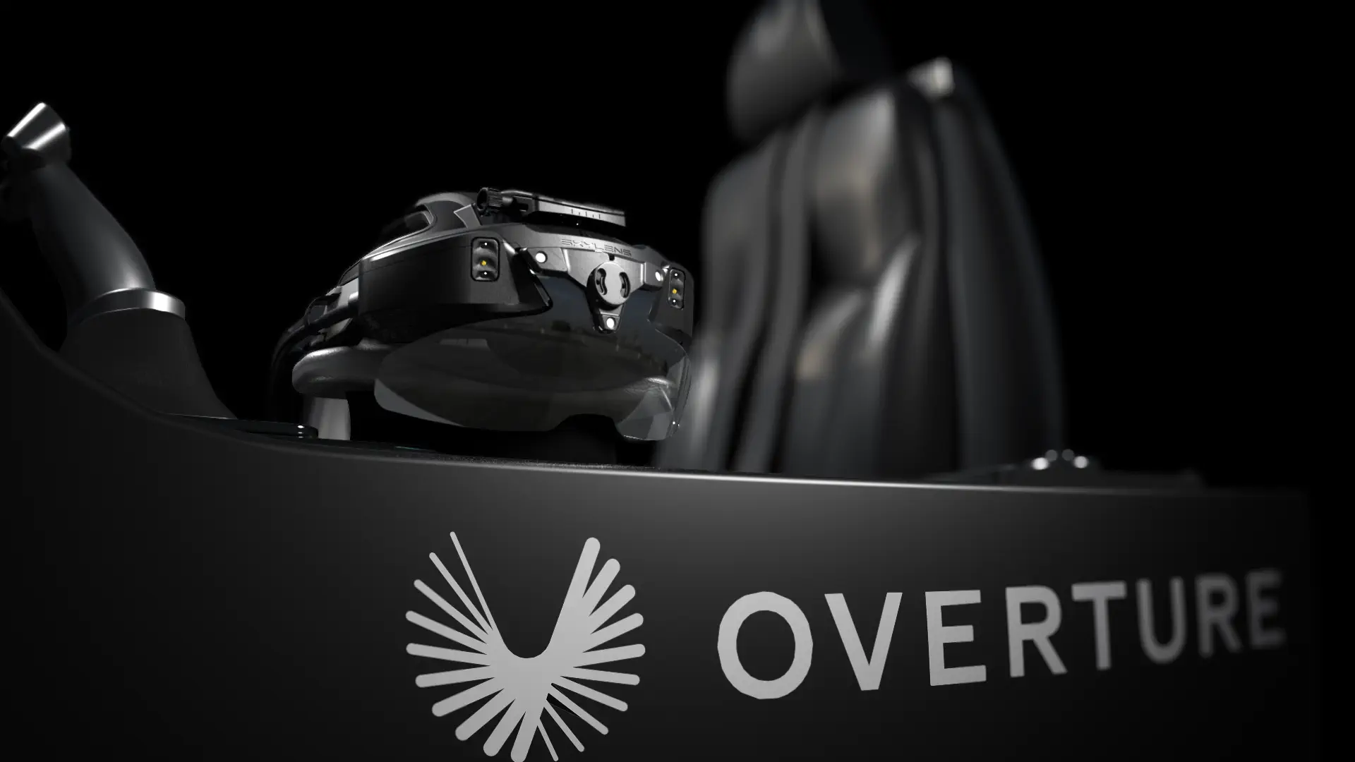 ClearVision EFVS with SkyLens II head-wearable display in use on an Overture flight simulator