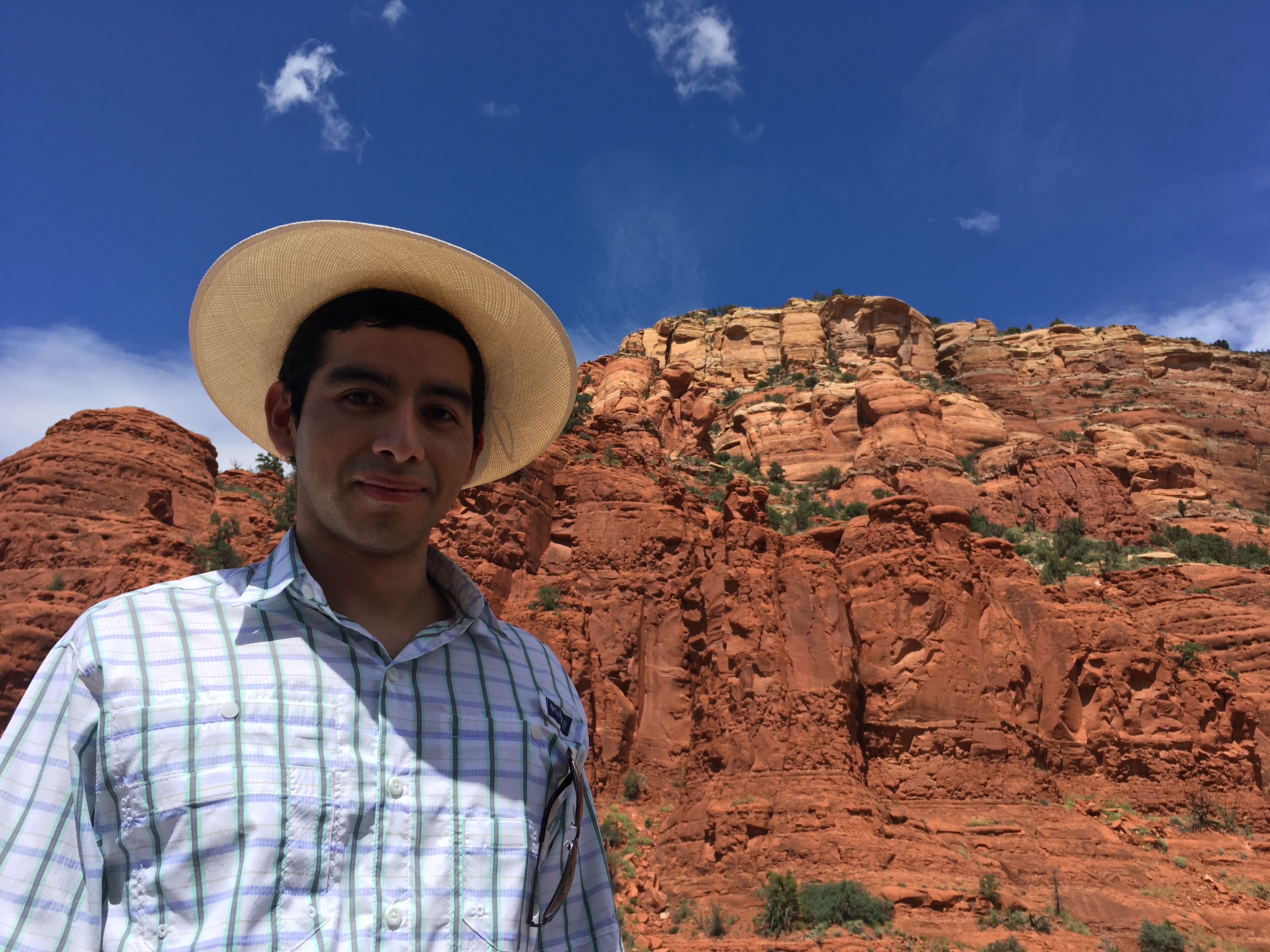 Raul Cornejo at the Red Rock formations in Sedona, Arizona